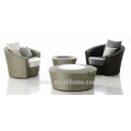 SL- (11) Outdoor-Möbel Rattan niedrigen Rücken runden Sofa Stuhl